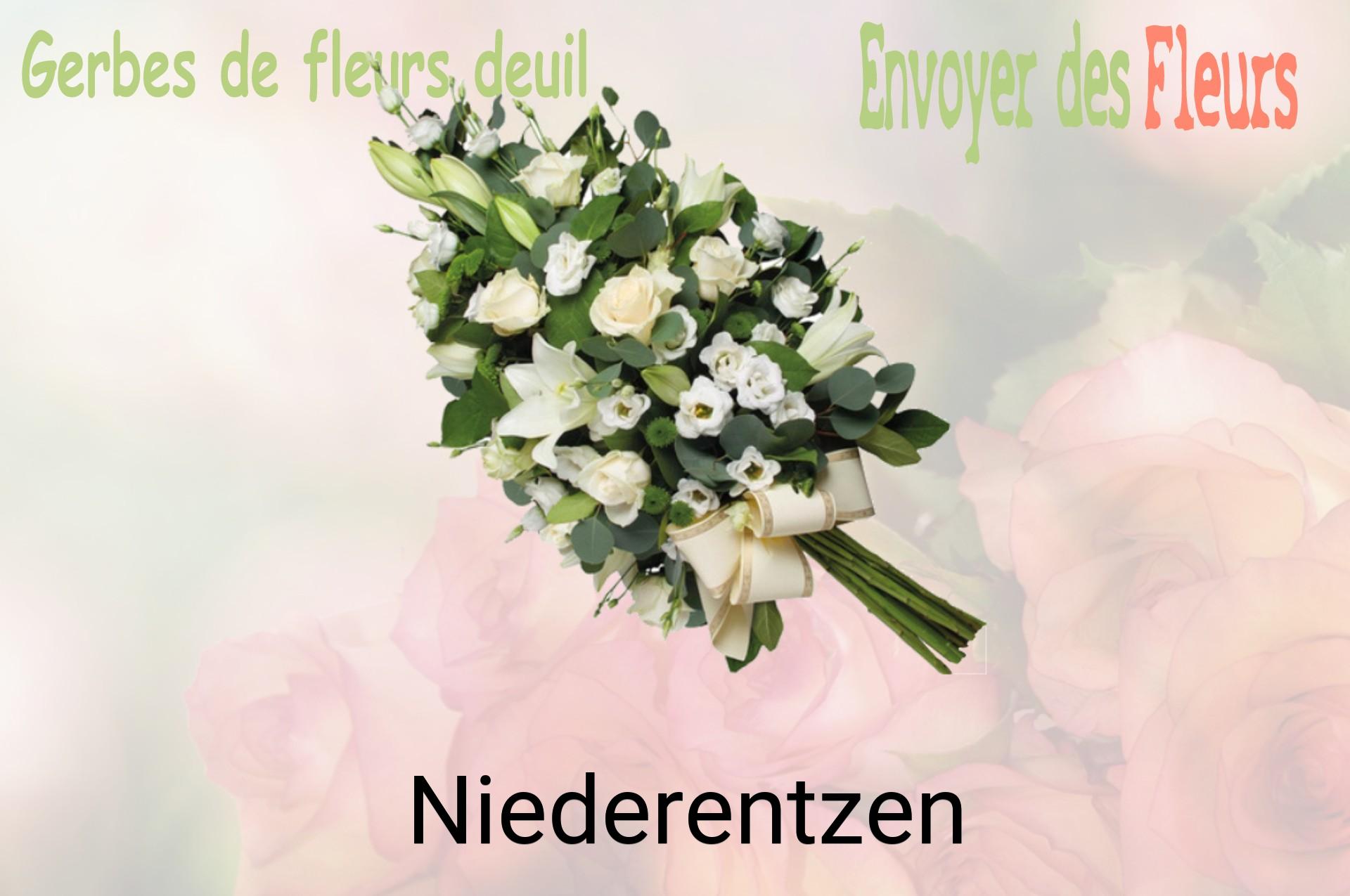 Gerbe de fleurs de deuil livrée à Niederentzen